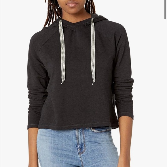 Cropped Monrow Sweatshirt with Stripped Drawstrings - Picture 5 of 6